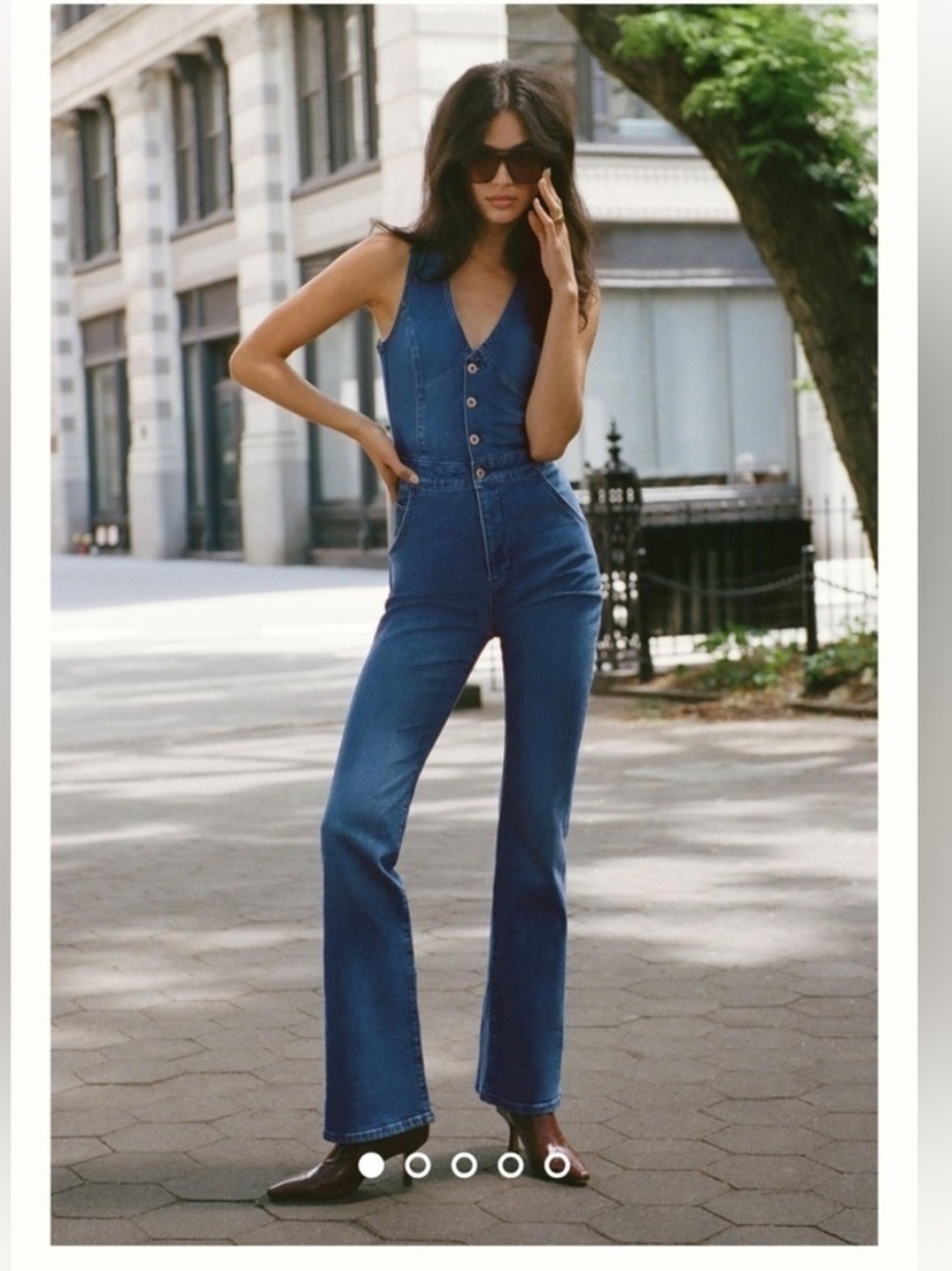 Anthropologie Pilcro Medium Wash Denim Jumpsuit - Size 2
